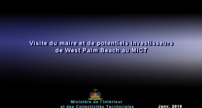 Visite du maire et de potentiels investisseurs de West Palm Beach (USA)  au MICT